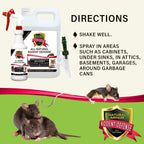 Peppermint Repellent for Mice/Mouse, Rats & Rodents. Natural Spray for Indoor & Outdoor Use. Natural Armor Rodent Shield. 320 Fl Oz (2.5 Gallons)