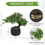 Artificial Bonsai Tree Juniper Faux Plants Indoor Fake Plants Decor with Ceramic Pots for Home Table Office Desk Bathroom Shelf Bedroom Living Room Farmhouse Decorations
