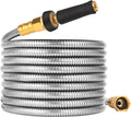 Metal Garden Hose 25 FT - 304 Stainless Steel Water Hose 25 FT - Expandable Short Flexible Garden Hose,no Kink Explosion, no Bite