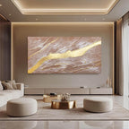 VAYIMDH Abstract Large Canvas Wall Art Line Wall Pictures Pink and Gold Wall Print 29"x58" Artwork for Living Room Dining Room Area