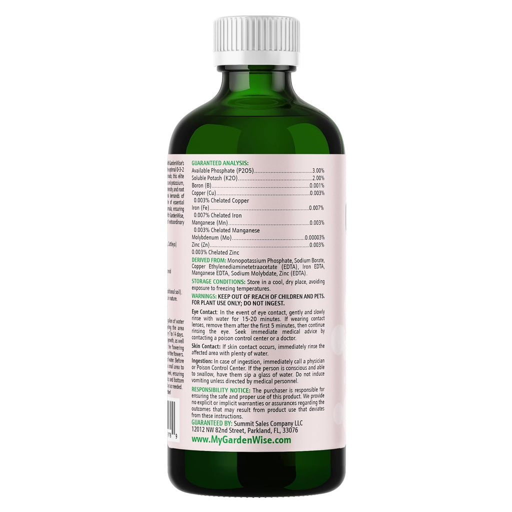 0-3-2 Giant Bloom: Orchid Bloom Enhancer - Orchid Bloom Booster - Orchid Food Fertilizer Concentrate - Chelated Nutrients for Healthy Flower & Reblooms (8 OZ)