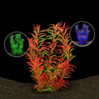 DSkoiph 2 pcs Aquarium Decor Plastic Plants Extra Large 21 Inches Artificial Fish Tank Plants Tall Fish Tank Decorations Artificial Green Water Plants (Wine)