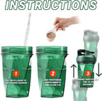 HELIMIX 1.5 Vortex Blender Shaker Bottle Holds upto 28oz | No Blending Ball or Whisk | USA Made | Portable Pre Workout Whey Protein Drink Shaker Cup | Mixes Cocktails Smoothies Shakes | Top Rack Safe