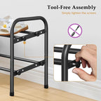 2 Tier Shoe Rack, Shoe Organizer for Closet, 28“ Metal Shelf Can Expandable to 42“, for Bedroom, Entryway, Closet, Garage, Adjustable to 12 Pairs Shoes, Black