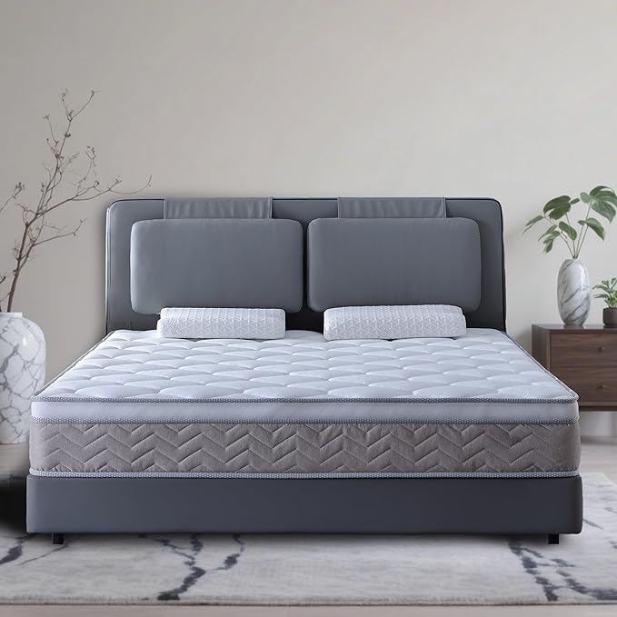 12 Inch Full Mattress Hybrid Innerspring and Plush Memory Mattress in a Box,Medium Soft Feel,Motion Isolation & Pressure Relief,Cooling Bed Mattress for Bed Frames,CertiPUR-US Certified (Twin)