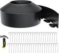 4 Inch Tall 33FT Landscape Edging with 45Pcs Metal Spikes, Plastic Garden Edging Border Landscape Edging Lawn Edging for Landscaping, Flower Bed, Paver, Yard