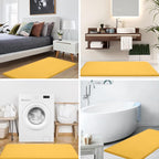 Smiry Memory Foam Bath Mat 36x24, Extra Soft and Absorbent Bathroom Mats, Non Slip Washable Carpet for Floor, Shower and Tub, Yellow