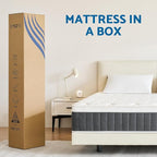 King Mattress, 14 Inch Hybrid Mattresses with Pocket Springs, Medium Firm King Size Mattress in a Box, Upgraded Support
