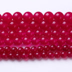 Rose Carnelian Stone Beads Gemstone Round Crystal Energy Jade Beads Stone Beads for Jewelry Making DIY Bracelet Necklace Jewelry Making 1 Strand 15.5inch 35PCS 10MM