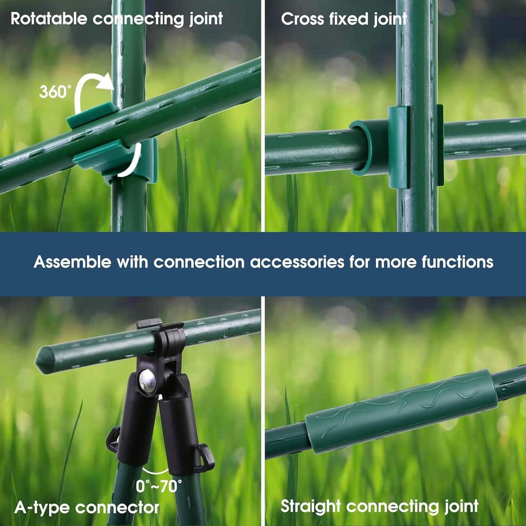 58 Inch (Approx 5FT) Garden Stakes for Outdoor Plant Support, 0.43 inch Diameter Plant Stake Sticks for Tomato Beans Potted Climbing Plants Gardening Supplies 20 Pack
