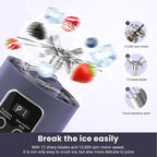 Portable Personal Electric Blender，500ML Portable Shakes and Smoothies Blender，Small Blenders、Mixing、Compact、Convenient and Versatile(Purple)