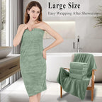 Green Bath Towel Set of 4, 35x70 Inches Oversized Bath Towels Extra Large Microfiber Shower Towels Textured Ultra Soft Absorbent Quick Dry Towel Bath Sheets for Adults Bathroom Hotel Spa