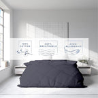 Kotton Culture 120"x120" 1 Pc Super King Plus/Super Oversize King Duvet Cover Only 100% Egyptian Cotton - 600 TC Comforter Cover, Zipper Closure & Corner Ties -Fits Only Extra Large Inserts -Dark Grey