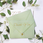 50 Pack 5x7 Envelopes Letter Size, Green A7 Envelopes Self Seal for Wedding Invitation, Envelope 5.4x7.6 for Greeting Cards, Photos, Baby Shower, Graduation, Thank You Cards, Announcements