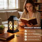 Candle Warmer Lamp with Timer, Dimmable Candle Warmer Lantern for Large 3 Wick Jar Candles Vintage Enclosed Metal Candle Lamp Farmhouse, Wax Melts Warmer, Home Decor Birthday Gifts for Women Mom