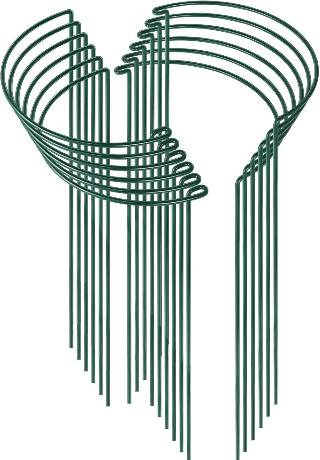 HiGift 12 Pack Plant Stakes for Indoor Plants, Metal Garden Peony Support Cages, Outdoor Plant Supports Ring Prop, Large Plant Stake for Hydrangea,Rose,Flower,Vine,Potted Plants (10" W x 24" H)