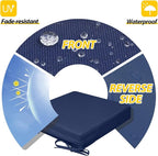 AAAAAcessories Outdoor Seat Cushions for Chairs, Waterproof, Fade-Resistant, 24" x 24" x 4", Patio Furniture Replacement Cushions, Set of 2, Navy Blue