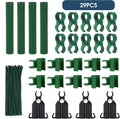 Adjustable Plant Trellis Connectors, Plastic Garden Stakes Clips for 0.78 inch Diameter Poles Connecting Joints for Tomato Cage Cucumber Teepee Climbing Plants Frame