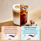 MK-603 Mini Multi Pod Coffee Maker with 9 oz Portable Coffe Cup, Hot/Cold Single Serve Espresso Machine, 4-in-1 Brewer Compatible with K Cup,Nes Original/DG Capsule and Ground,Black