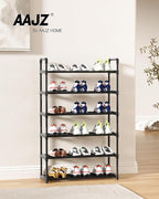 Metal Storage Shoe Rack,Large Capacity Shoe Organizer, Free Individual Assembly for 18-21 Pairs, for Entryway,Closet, Bedroom, Black (6 Tiers)
