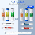 iSpring F9K NSF Certified 1-Year Reverse Osmosis Water Filter, Alkaline Remineralization Filters for 6-Stage RO Systems, Without RO Membrane