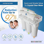 Max Water 5 Stage 100 GPD (Gallon Per Day) RO (Reverse Osmosis) Standard Water Filtration System for Heavy Duty - Under-Sink/Wall Mount - Model: RO-5W3