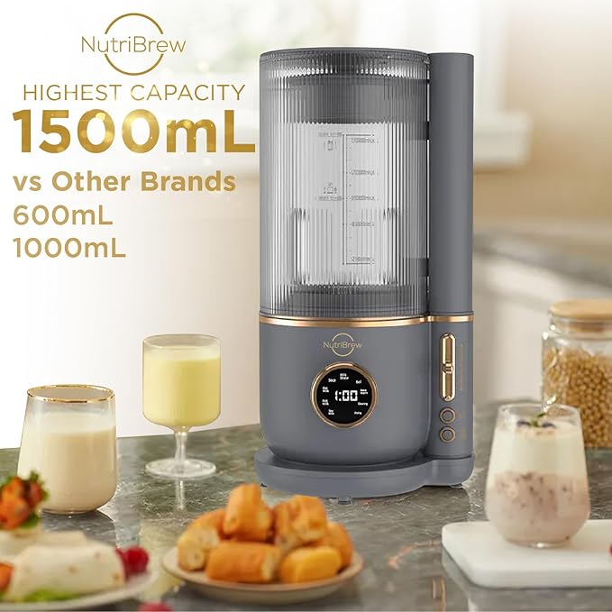 Nut Milk Maker | 50 oz Automatic Plant-Based Milk Machine | 9-in-1 Easy Use Milk Maker | 2025 Plant Milk Machine | Soy Milk Maker | Oat Milk Maker | Almond Milk Maker