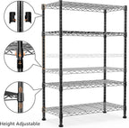 1000 lbs Storage Shelving Steel Heavy Duty 4-Tier Utility Shelving Unit Steel Organizer Wire Rack for Home,Kitchen,Office (13.7" D x 29.5" W x 47.2" H)
