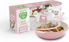 GreenLife Nonstick 12” (5QT) All in One Deep Skillet Wok with Lid, PFAS-Free Non-Toxic Ceramic Multi-Purpose Pan, Induction, All Stovetop, Egg, Stir Fry, Saute, Stay Cool Handle, Pink