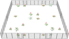 FXW Garden Fence Outdoor for The Yard – 40in(H) x 109.4ft(L) Heavy Duty Metal Animal Barrier for Dog and Rabbit, Decorative Dog Fence, 48 Panels, Silver