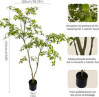 Artificial Gardenia Tree,5ft（1pack） Tall Fake Plants Artificial Mahonia fortunei Plants for Indoor, Fake Trees for Office Home Living Room Floor Patio Greening Porch Decor