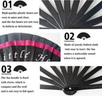 Custom Fans with Your Photo/Text - 13 Inch Personalized Folding Hand Fan for Line Dancing, Weddings, Parties | Decorative Gift for Women, Church Events & Dance Performances (20, 13 Inch)