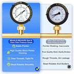 MEANLIN MEASURE 0~60Psi Plastic Frame 1/4" NPT Start and Clean Filter Pressure Gauge, Suitable for Swimming Pool, spa, Aquarium, Lower Mount