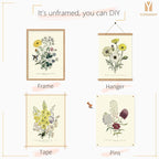 Rustic Modern French Country Cottagecore Wall Art - Watercolor Vintage Flower Poster Print - Primitive Green Magnolia Leaves Pictures Gallery Gift - Farmhouse Plant Botanical Floral Kitchen Room Décor