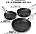 imarku Non Stick Frying Pans - 8&10&12 inch Nonstick Frying Pan Set with Cool Stainless Steel Handle,Disherwasher Safe skillets,Professional Frying Pans Set, Best Gifts