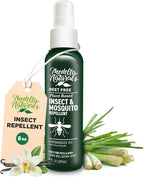 Deet-Free Insect & Mosquito Repellent 8oz – Nice Smelling Insect Repellent with Lemongrass Oil Safe for Pets and Kids – Bug Spray Against Mosquitoes, Gnats, Black Flies, No-See-ums, and Other Insect