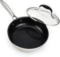 AVACRAFT Ceramic Nonstick Frying Pan with Lid, Egg Pan, Ceramic Nonstick Skillet, 100% PFOA, PTFE Toxins Free Cooking Pan, Best Ceramic Pans for Cooking (8 inch Non-Stick Frying Pan)