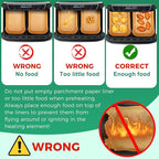 Vailnd Air Fryer Liners Disposable for Ninja DZ071 Foodi 7-QT/Instant Pot VersaZone 9QT/Topzee 11-QT Air Fryer, 100PCS Small Parchment Paper for Divider Basket & 50PCS Large Paper Liners for MegaZone