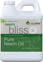 Neem Bliss (32 Fl Oz) - Pure Neem Oil Concentrate - 100% Cold Pressed Neem Oil - All-Natural Neem Oil Concentrate - Pure Neem Oil Extract - Unrefined Neem Oil for Hair - Neem Seed Oil Concentrate