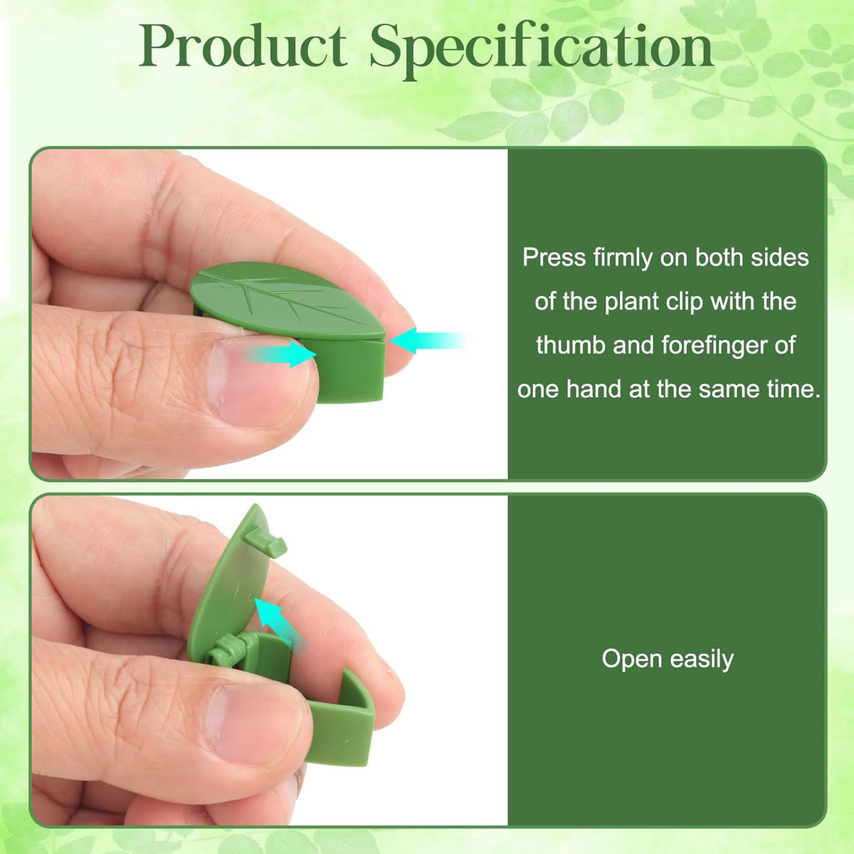 120 Pcs Plant Wall Clips, Plant Climbing Wall Fixture Clips, Wall Vines Fixing Clips with 144 Adhesive Stickers, Self-Adhesive Plant Fixer for Vine Support and Indoor Outdoor Decoration