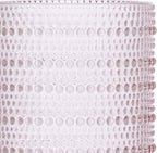 Fortessa Jupiter Beaded Hobnail Glass, 13 Ounce Iced Beverage (Set of 4), Pink