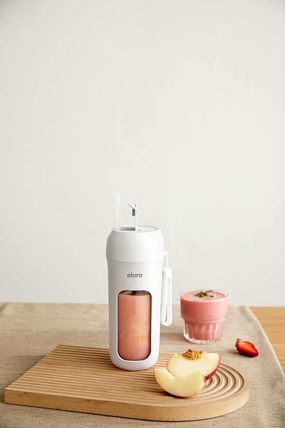 Elora Wireless Porable Blender - Powerful 10-Blade System, 80 Watt, USB-C Rechargeable Blender for Smoothies, Shakes, and Juices