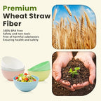 Homienly Wheat Straw Bowls Set Unbreakable Large Bowl 60 OZ Large Cereal Bowl Set of 6 Serving Bowls for Kitchen, Salad, Fruit, Soup, Microwave and Dishwasher Safe Big Bowl(Macaron Series)