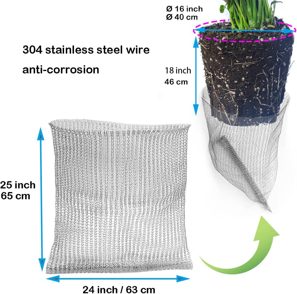 5pcs 15 Gallon Gopher and Vole Wire Baskets Protect Plants, Trees, Flowers and Bulbs from Voles, Gophers and Moles