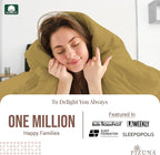Pizuna Pure 100% Cotton Twin Duvet Cover Set, Luxurious 400 Thread Count Long Staple Cotton Sateen Weave with Button Closure (Combed Mustard Gold Cotton Duvet Cover Twin)