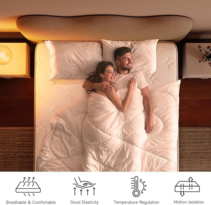 Yaak Twin Mattress 12 Inch, Hybrid Mattress in a Box Twin Size, Individual Pocket Spring Single Bed with Breathable Memory Foam, Pressure Relief, Medium Firm for Teenages and Kids