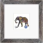 RPJC 8x8 inch Soild Wood Picture Frame with High Definition Glass Display Pictures 4x4 with Mat or 8x8 Without Mat for Wall Mounting Hanging Photo Frame Driftwood Finish
