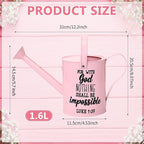 Blueweenly 1. 6l Christian Galvanized Metal Watering Can with Inspirational Bible Verses Small Christian Religious Gardening Can Church Gift for Women for Outdoor House Indoor Plants(Pink,1.6 L)