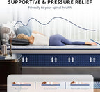 Queen Mattress 12 Inch Hybrid Mattress in a Box, Medium Firmness, Foam and Individual Pocket Springs for Motion Isolation & Pressure Relief, CertiPUR-US Certified, 60" x 80"