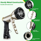 ARXIVE Metal Garden Hose Nozzle, Heavy Duty High Pressure Hand Sprayer